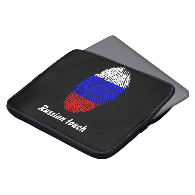 Russian touch fingerprint flag laptop sleeve (Front Top)