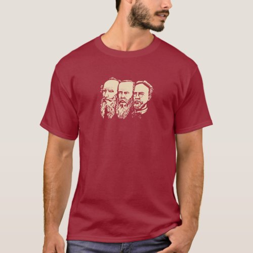 Russian Troika Tolstoy Dostoevsky Chekhov T_Shirt