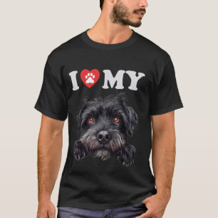 Russian Tsvetnaya Bolonka I Heart My Dog Funny Dog T-Shirt