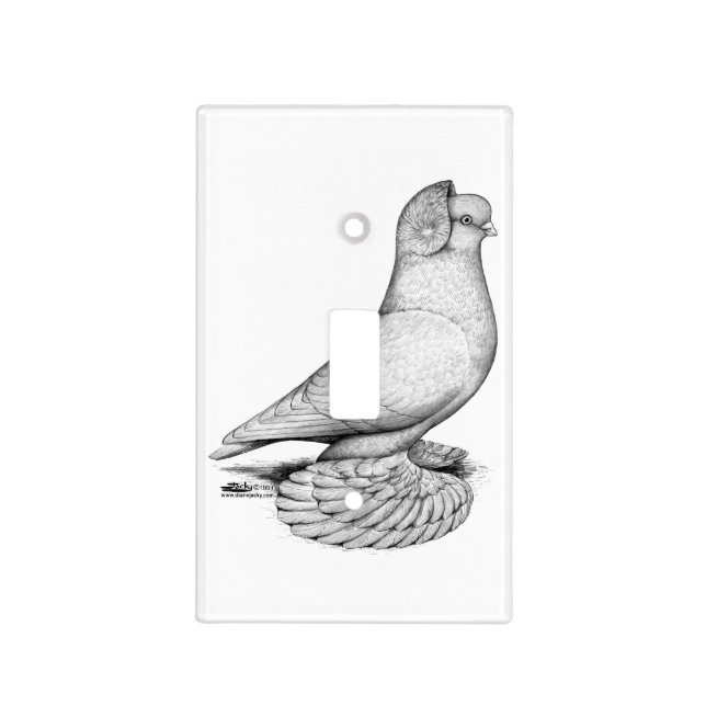 Russian Tumbler Pigeon Light Switch Cover (Front)