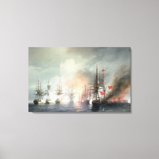 Russian-Turkish Sea Battle of Sinop Canvas Print (Front)