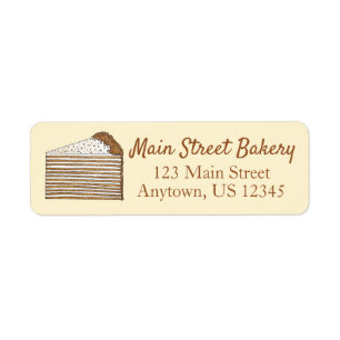 Russian Ukrainian Honey Cake Bakery Pastry Chef Label