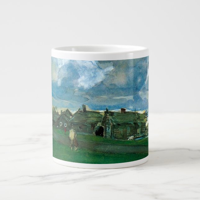 Russian Village Valentin Serov Giant Coffee Mug (Front)