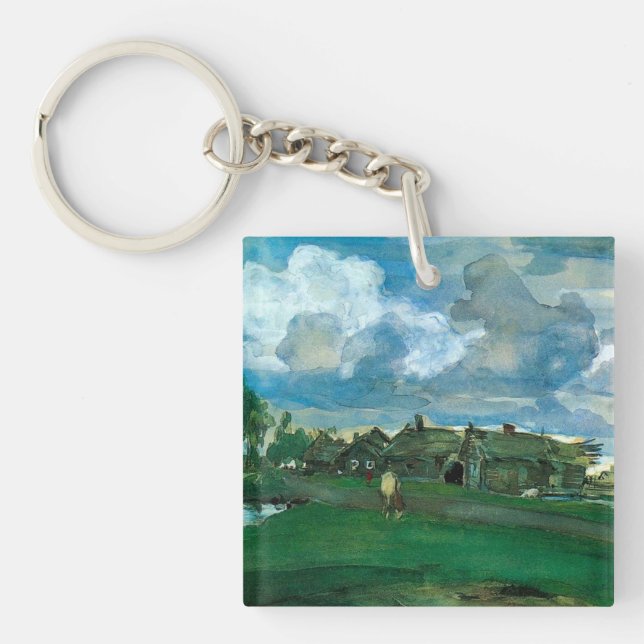 Russian Village Valentin Serov Keychain (Front)