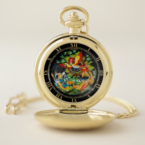 Russian Vintage Retro Fairy Tale Fantasy Colorful Pocket Watch