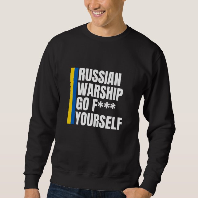 Russian Warship Go F Yourself Essential Sweatshirt (Front)