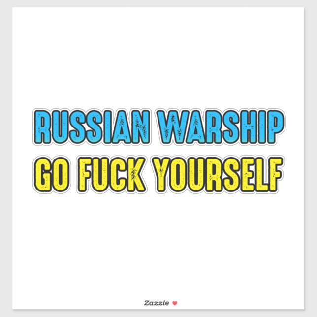 Russian warship go f yourself sticker (Sheet)