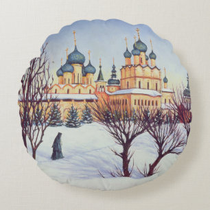 Russian Winter 2004 Round Pillow