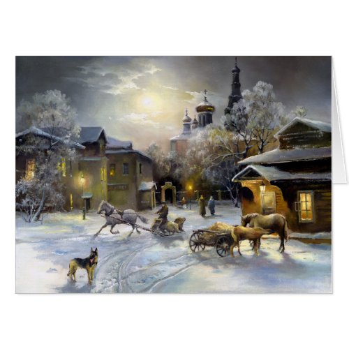 Russian Winter Painting 18x24 Big Card