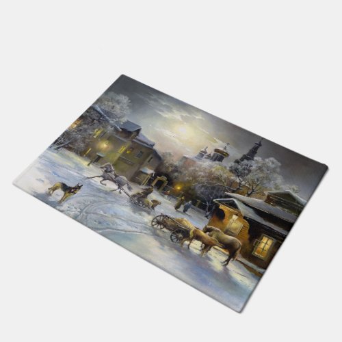 Russian Winter Painting Doormat