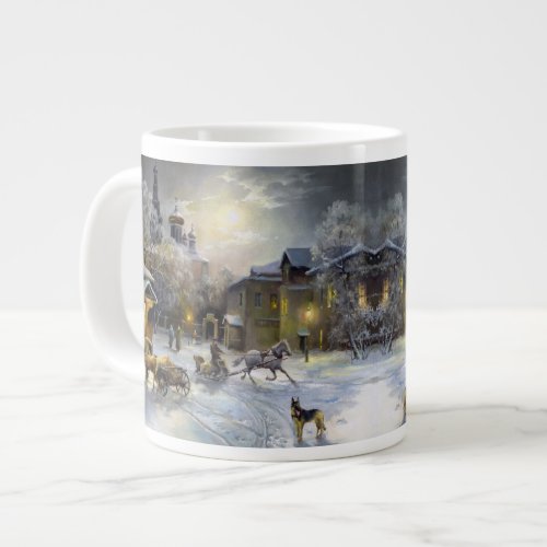 Russian Winter Painting Jumbo Mug