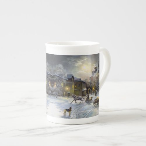 Russian Winter Painting Tea Cup