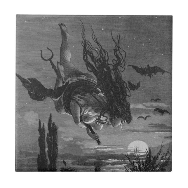 Russian Witch: Picturesque Russia Ceramic Tile (Front)