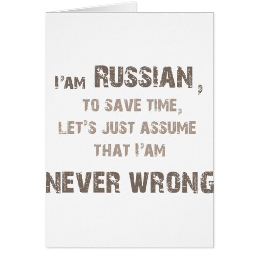 Russians never wrong! cards (Front)