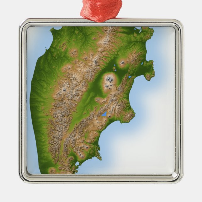 Russia's Kamchatka Peninsula Metal Ornament (Front)