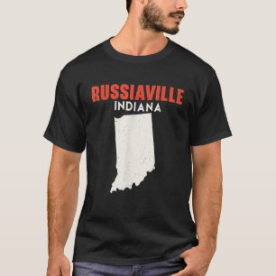 Russiaville Indiana USA State America Travel India T-Shirt