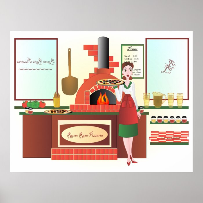 Russo Rosa Pizzeria Poster