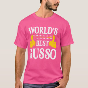 Russo Surname Funny Team Family Last Name World's  T-Shirt