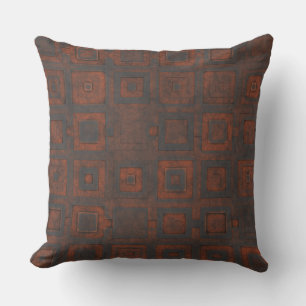 Rust Abstract Throw Pillow