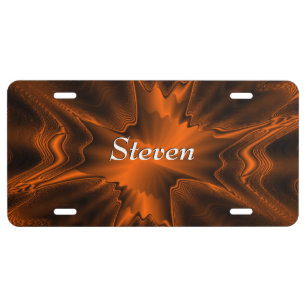 Rust Agate Personalized License Plate