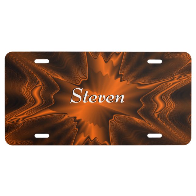 Rust Agate Personalized License Plate (Front)