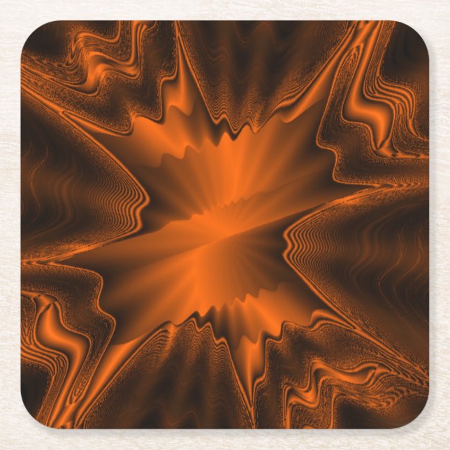 Rust Agate  Square Paper Coaster (Front)