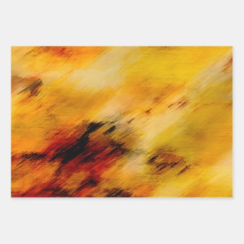 Rust and black bean abstract digital art wrapping paper sheets