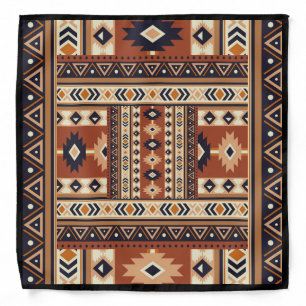 Rust and Black Native Boho with Border Bandana
