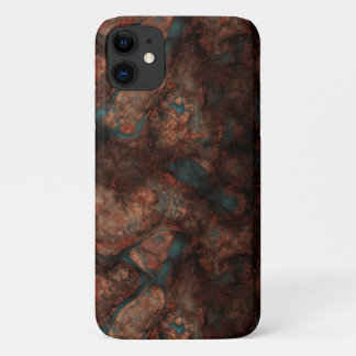 Rust and blue stone iPhone 11 case