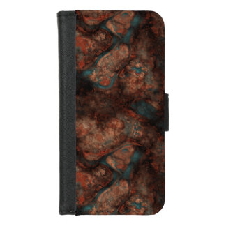 Rust and blue stone iPhone 8/7 wallet case