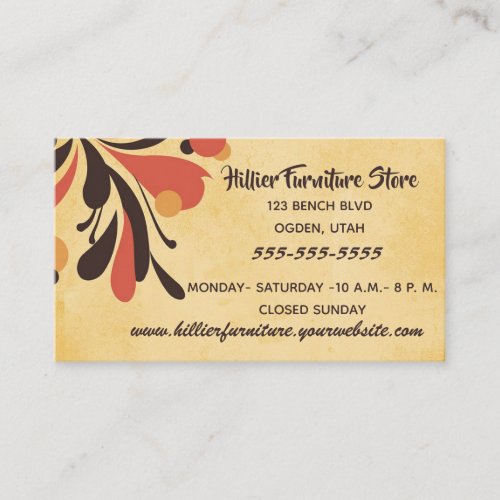 Rust and Brown Swirls Business Card