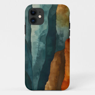 Rust and Teal iPhone 11 Case