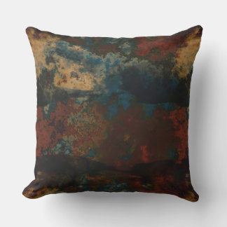 Rust and Turquoise Stone Abstract 2 Outdoor Pillow