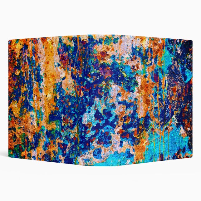 Rust Art Cool Fun Unique  3 Ring Binder (Background)