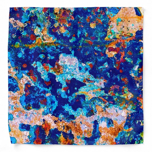 Rust Art Cool Fun Unique  Bandana (Front)