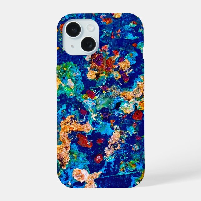 Rust Art Cool Fun Unique  iPhone 15 Case (Back)