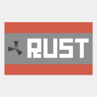 RUST Banner BGWG Rectangular Sticker