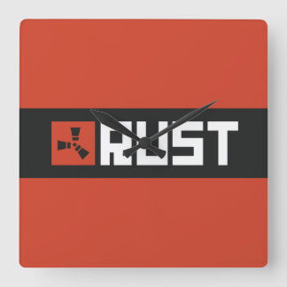 RUST Banner BRWB Square Wall Clock