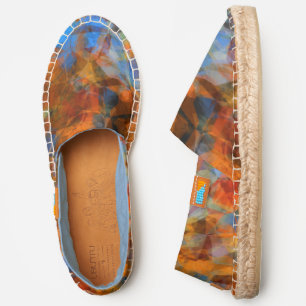 Rust Blue Red Southwest Abstract Refraction Espadrilles
