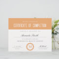 Rust Boho Minimal Certificate of Completion Award | Zazzle