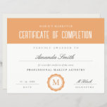 Rust Boho Minimal Certificate of Completion Award<br><div class="desc">If you need any further customisation please feel free to message me on yellowfebstudio@gmail.com.</div>