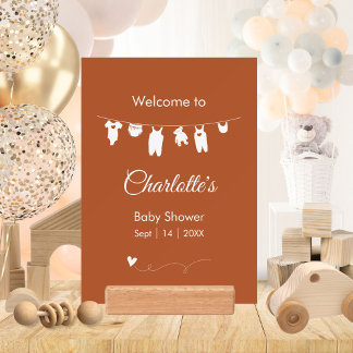 Rust Boho Minimalist Gender Neutral Baby Shower Holder