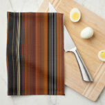 Rust Brown Modern Stripes  Kitchen Towel<br><div class="desc">Bold Rust Brown Modern Striped Pattern Design.</div>