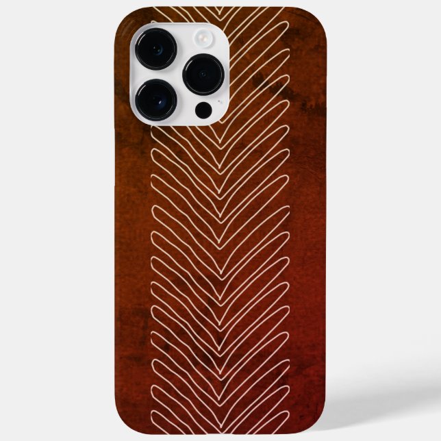 Rust Brown Modern Tribal African Arrows Case-Mate iPhone Case (Back)