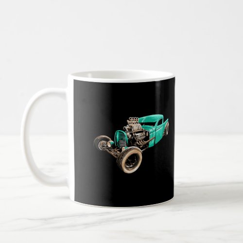 Rust Bucket Outline Funny Hot Retro Rod Diesel Car Coffee Mug