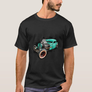 Rust Bucket Outline Funny Hot Retro Rod Diesel Car T-Shirt