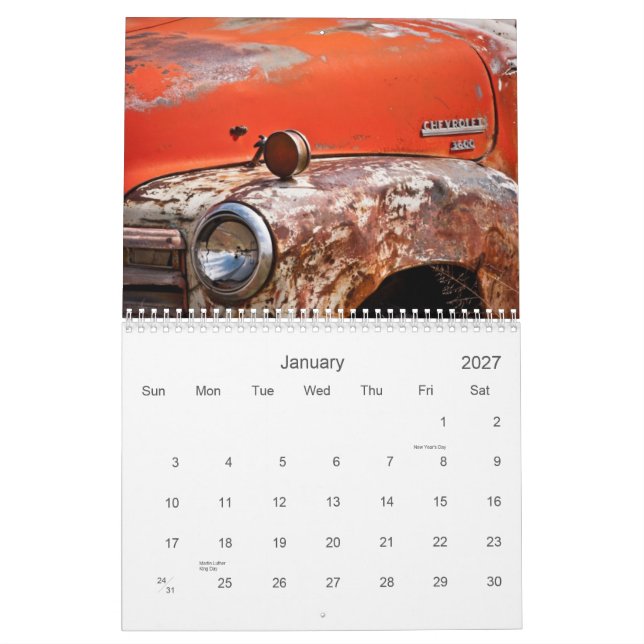 Rust Buckets 2013 Calendar (Jan 2027)