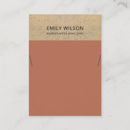 RUST CERAMIC TERRACOTTA TEXTURE NECKLACE DISPLAY BUSINESS CARD