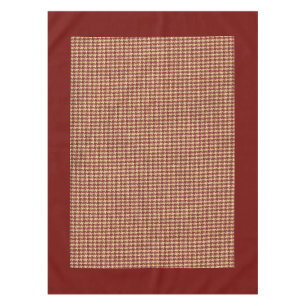 Rust Color Check Tablecloth