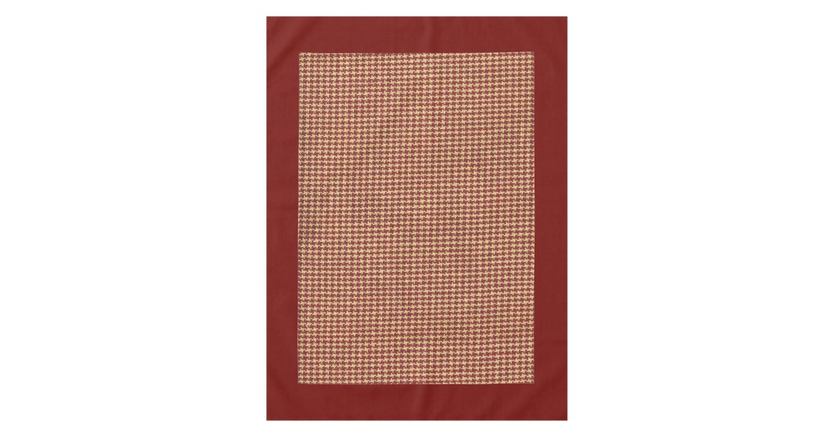 Rust Color Check Tablecloth | Zazzle.com